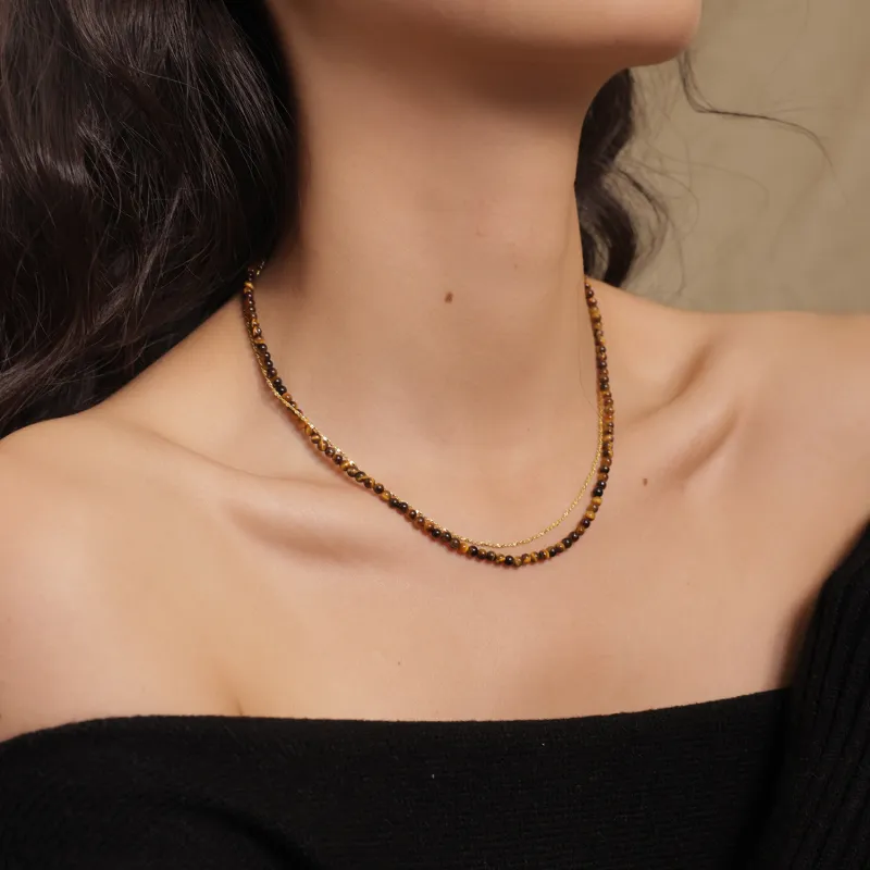 Arsis Copper Alloy Necklaces Unisex Gold Silver Two Tone-9