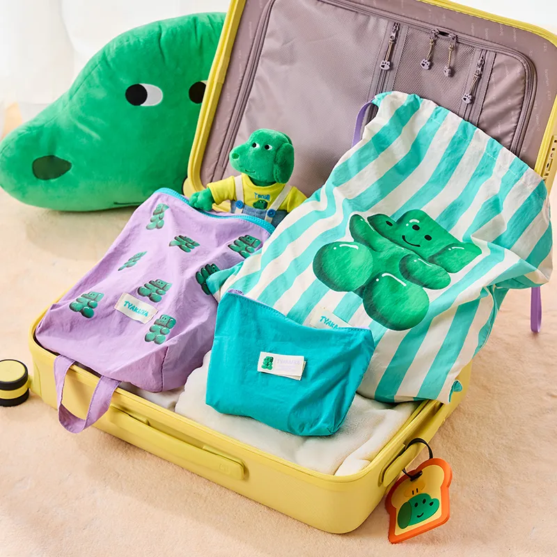 Bromen Nylon Travel Storage Bag Convenient Separation And Organization Combo Set Medium Size Unisex Multicolor-5