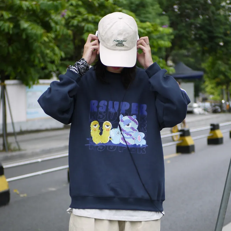 R.super X Monster Letter Co branded Series Sweatshirts Unisex-20