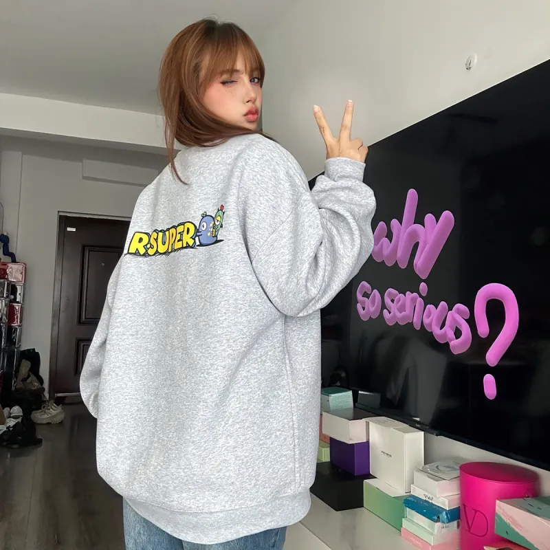 R.super X Monster Letter Co branded Series Sweatshirts Unisex-13