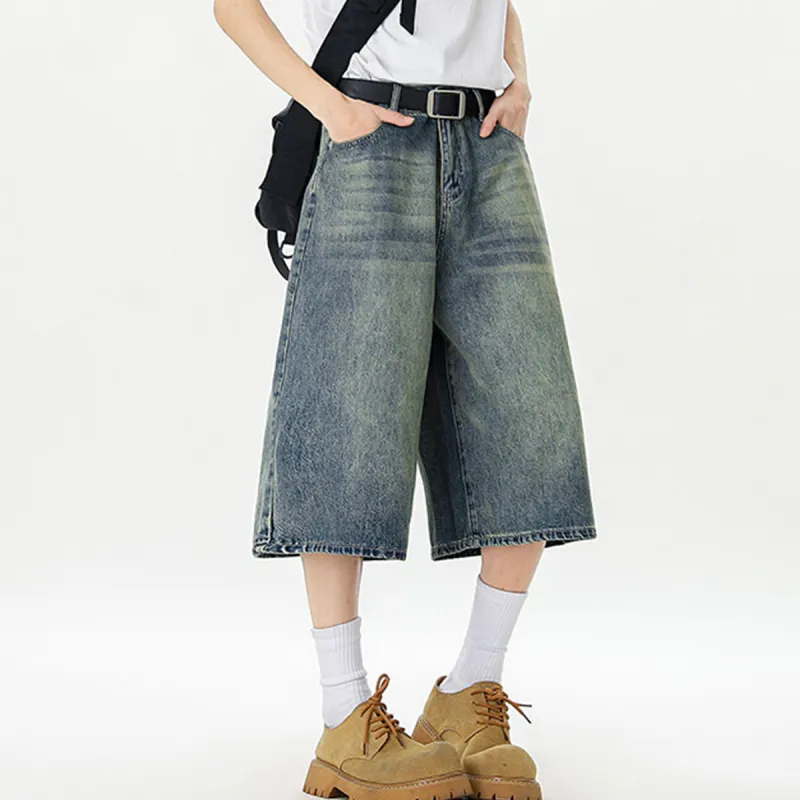 R.super Denim Shorts Unisex-11