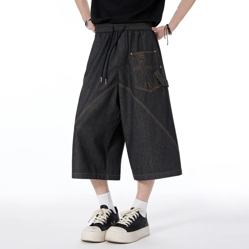 R.super Denim Shorts Unisex-3