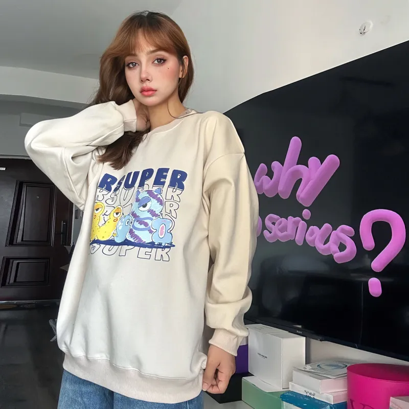 R.super X Monster Letter Co branded Series Sweatshirts Unisex-15