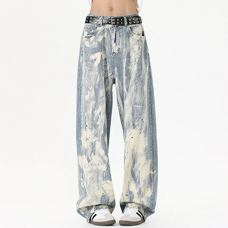 R.super Jeans Unisex White Blue-1