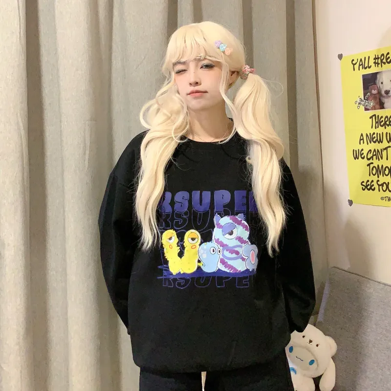 R.super X Monster Letter Co branded Series Sweatshirts Unisex-2