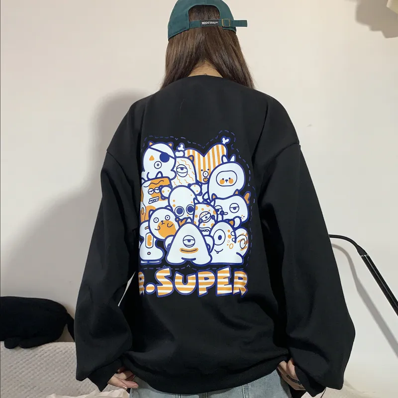 R.super X Monster Letter Co branded Series Sweatshirts Unisex-2