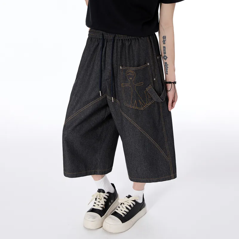 R.super Denim Shorts Unisex-4