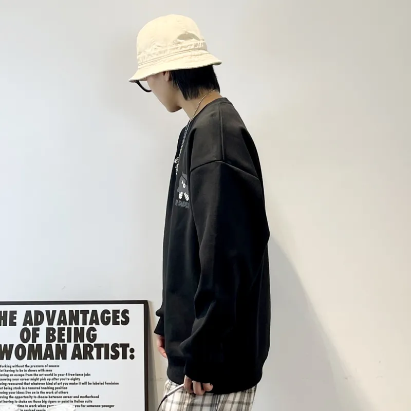 R.super X Monster Letter Co branded Series Sweatshirts Unisex-4