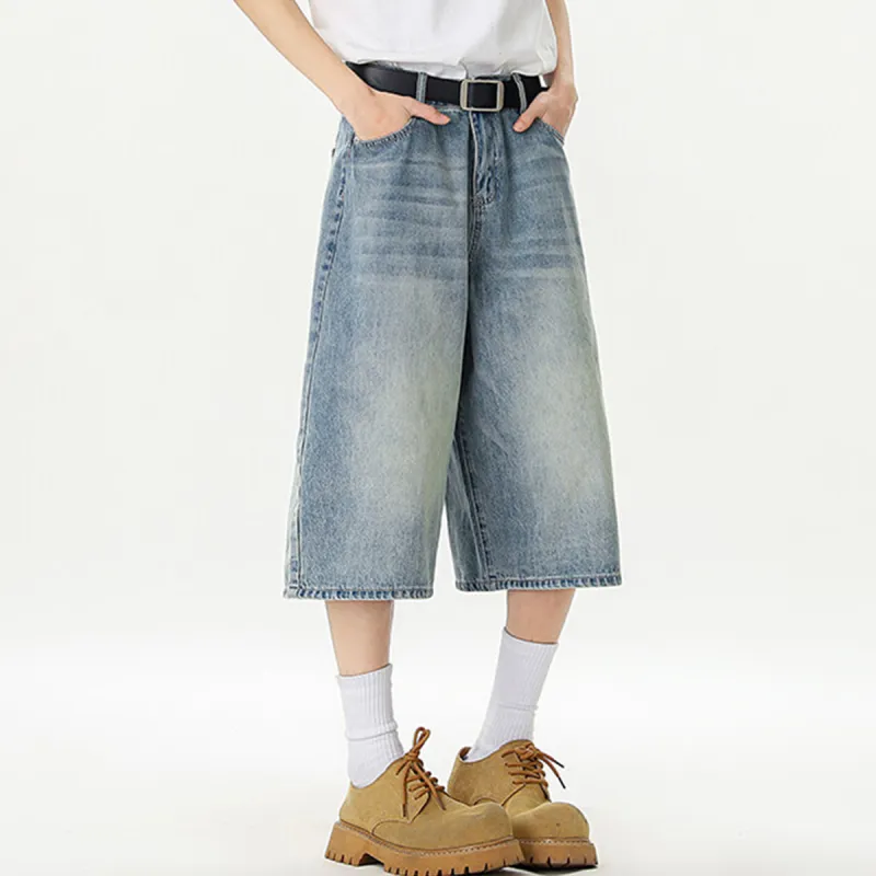 R.super Denim Shorts Unisex-7