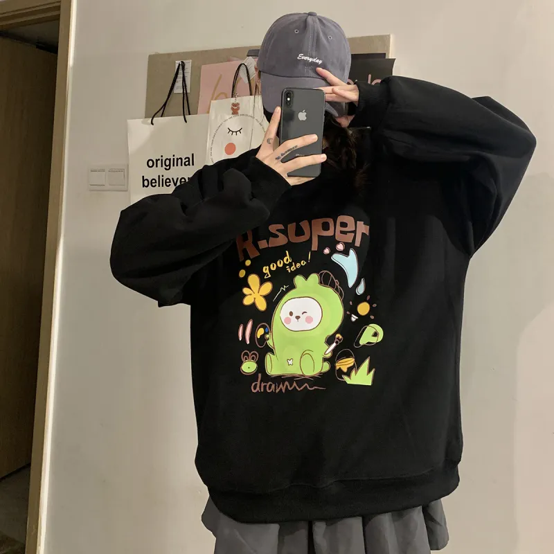 R.super X Monster Letter Co branded Series Sweatshirts Unisex-4