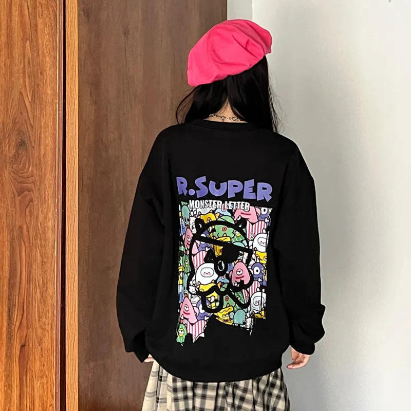 R.super X Monster Letter Co branded Series Sweatshirts Unisex-8