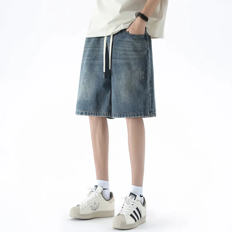R.super Denim Shorts Unisex-9
