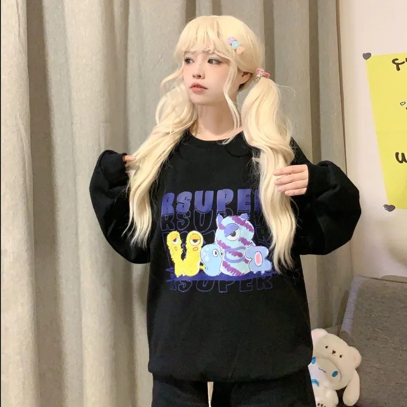 R.super X Monster Letter Co branded Series Sweatshirts Unisex-3
