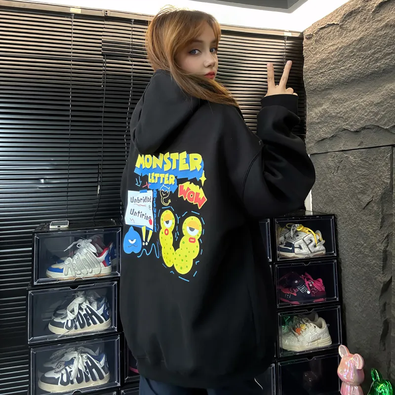 R.super X Monster Letter Co branded Series Sweatshirts Unisex-4
