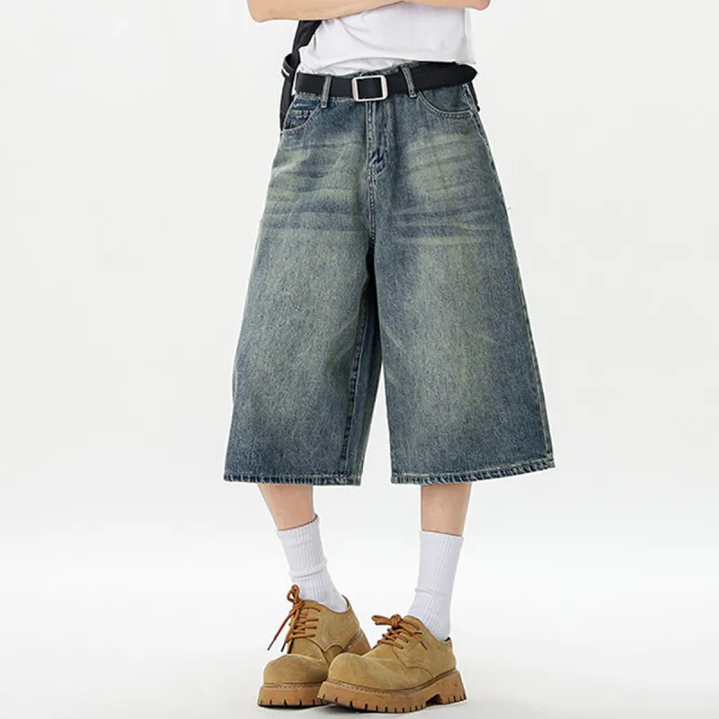 R.super Denim Shorts Unisex-13