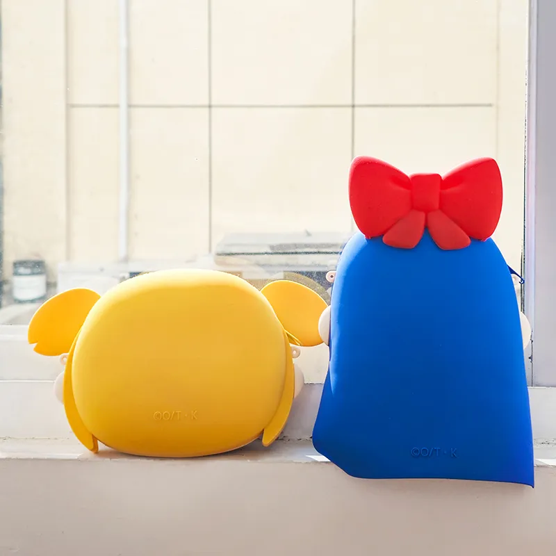Crooked Melon Production Silicone One Shoulder Crossbody Regular Unisex Blue Yellow-6