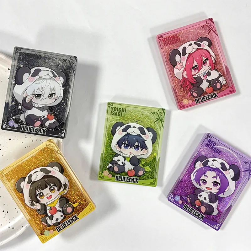 Crooked Melon Production Blue Lock Panda Collection Quicksand Mahjong Cute Merch Ornament Acrylic Stands-2