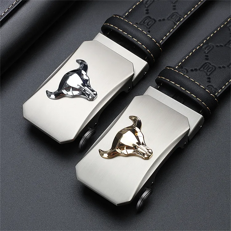 ALIEN BANG Cow Split Leather Belts Men's Width 3.5CM-3