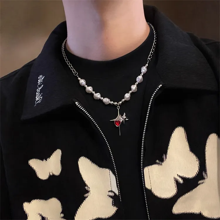 ALIEN BANG Titanium Steel Necklaces Men's-2