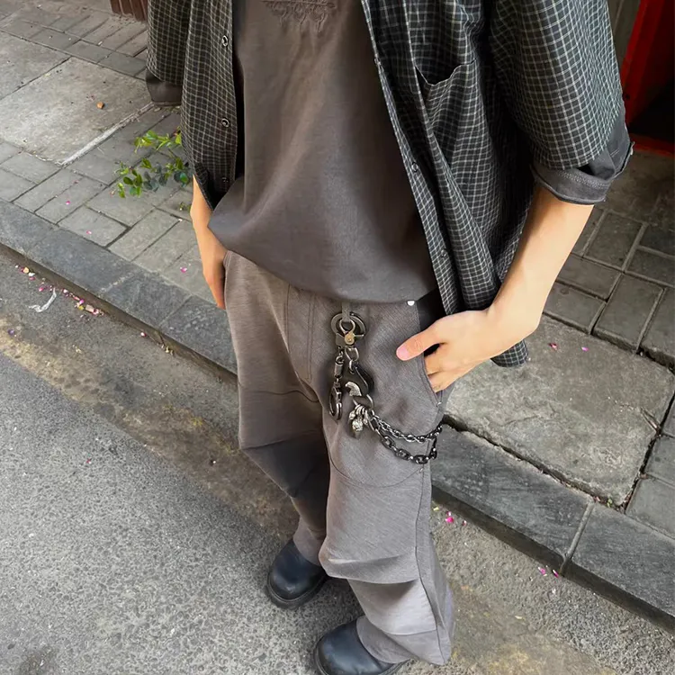 ALIEN BANG Alloy + PU Pants Chains Unisex-2
