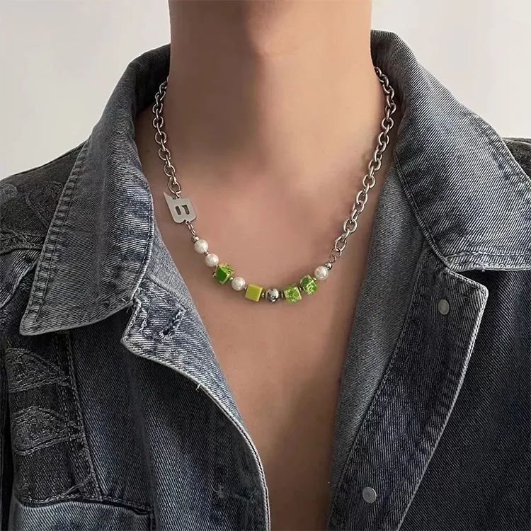 ALIEN BANG Titanium Steel Necklaces Unisex-2