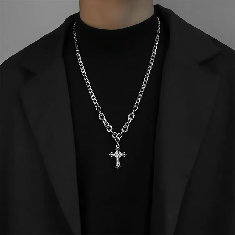 ALIEN BANG Titanium Steel Necklaces Men's-4