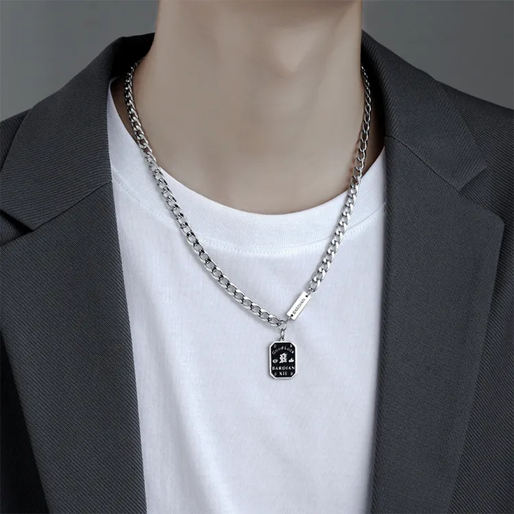ALIEN BANG Titanium Steel Necklaces Men's-1