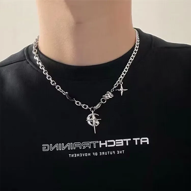 ALIEN BANG Titanium Steel Necklaces Unisex-1