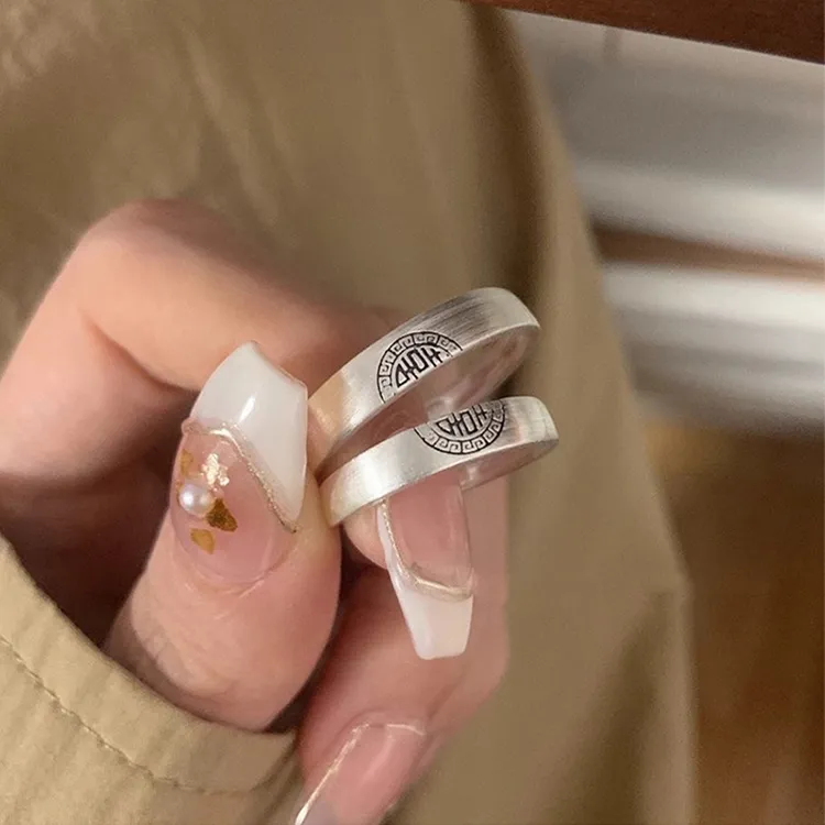 ALIEN BANG S999 Fine Silver Rings Unisex-3
