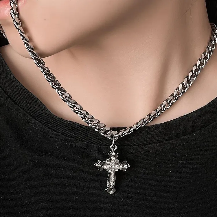 ALIEN BANG Titanium Steel Necklaces Men's-3