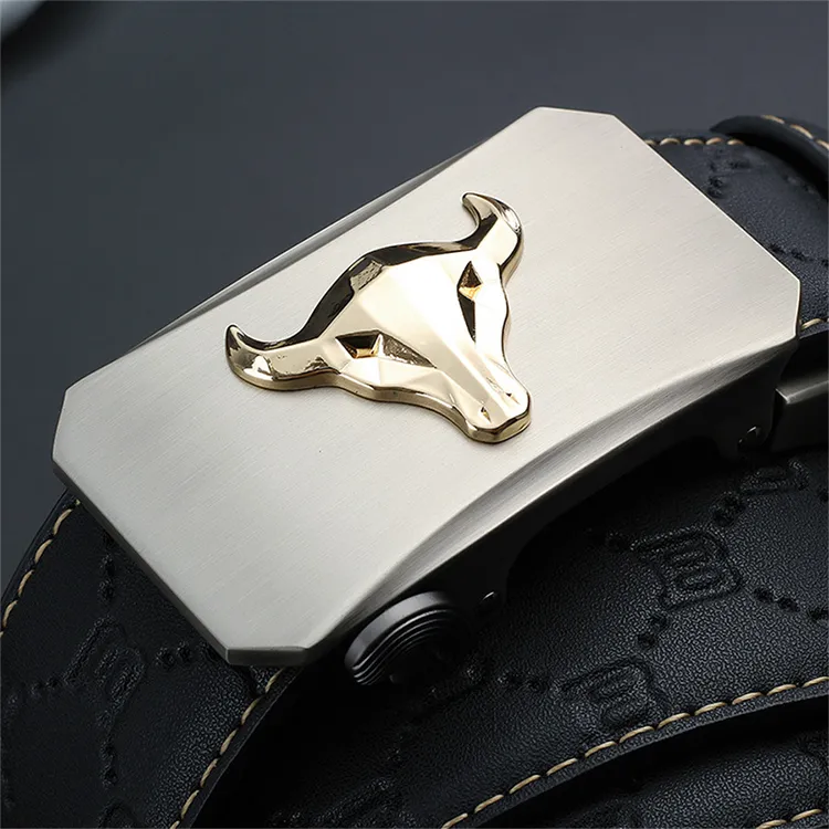 ALIEN BANG Cow Split Leather Belts Men's Width 3.5CM-1