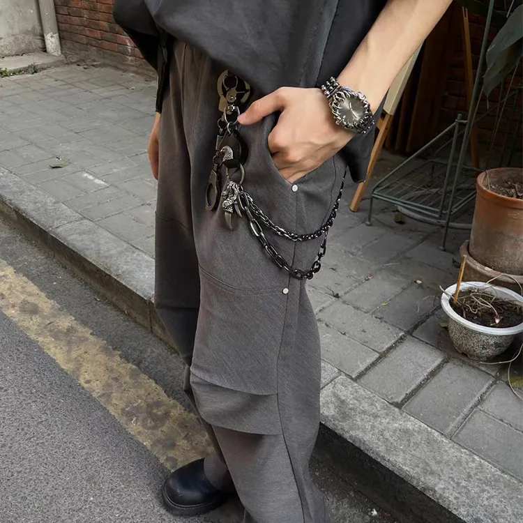 ALIEN BANG Alloy + PU Pants Chains Unisex-3