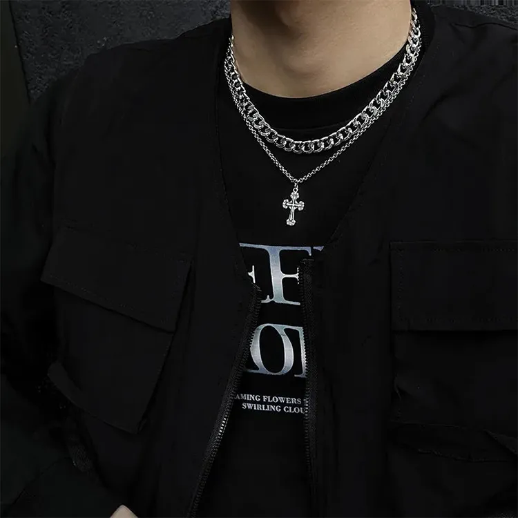 ALIEN BANG Titanium Steel Necklaces Unisex-3