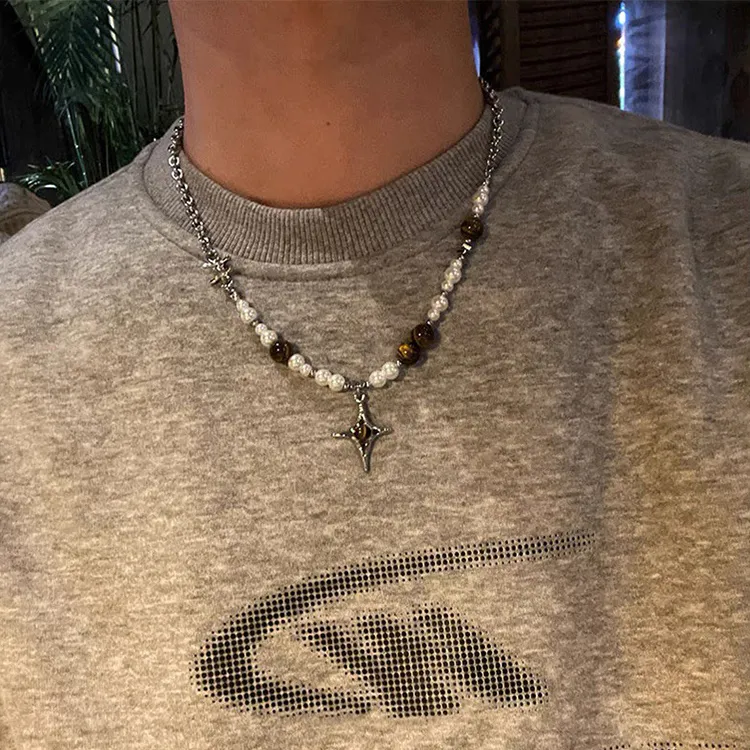 ALIEN BANG Titanium Steel Necklaces Men's-4