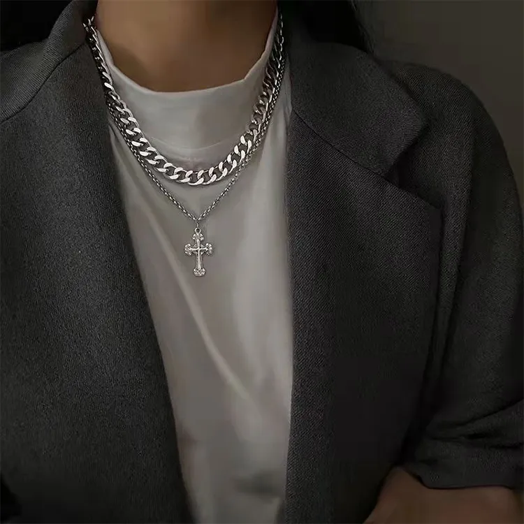 ALIEN BANG Titanium Steel Necklaces Unisex-1