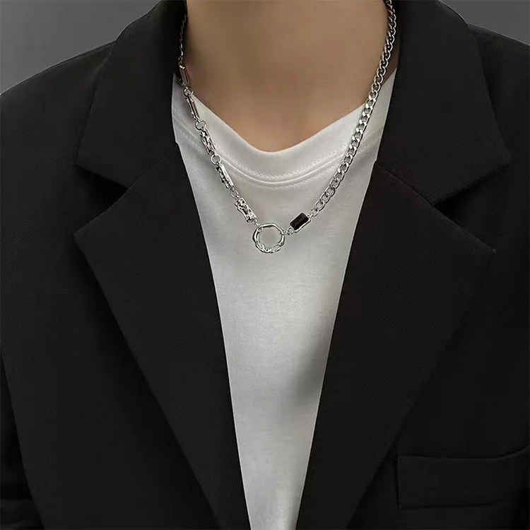 ALIEN BANG Titanium Steel Necklaces Unisex-1