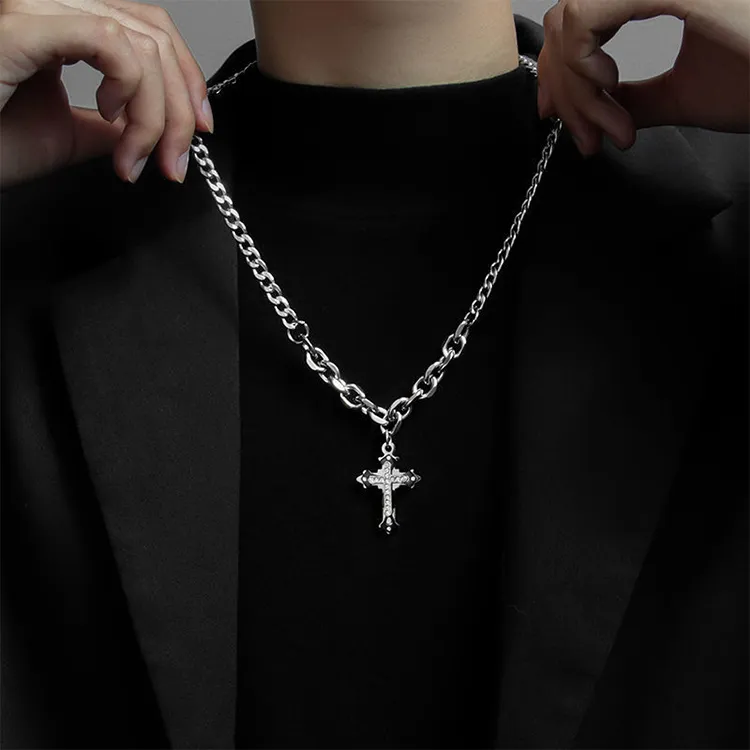 ALIEN BANG Titanium Steel Necklaces Men's-2