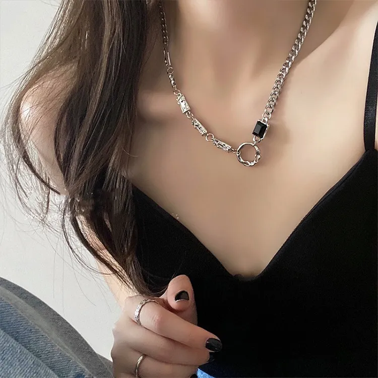 ALIEN BANG Titanium Steel Necklaces Unisex-4