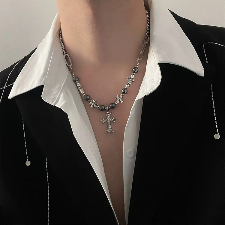 ALIEN BANG Titanium Steel Necklaces Men's-2