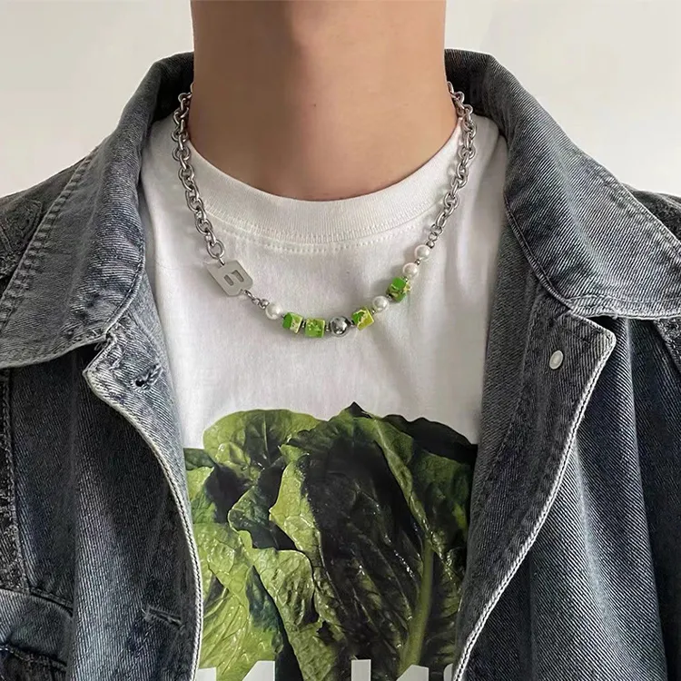 ALIEN BANG Titanium Steel Necklaces Unisex-1