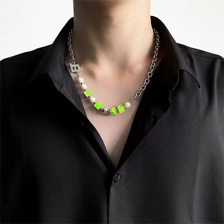 ALIEN BANG Titanium Steel Necklaces Unisex-3