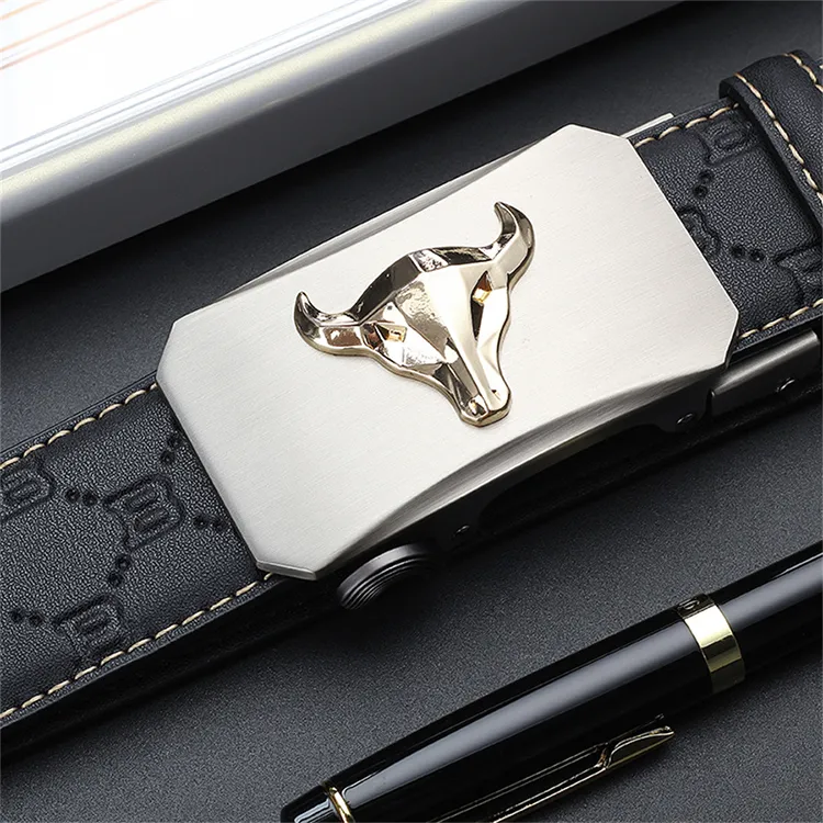 ALIEN BANG Cow Split Leather Belts Men's Width 3.5CM-2