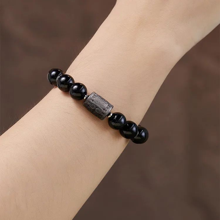 ALIEN BANG Obsidian Jade Bracelets Men's-2
