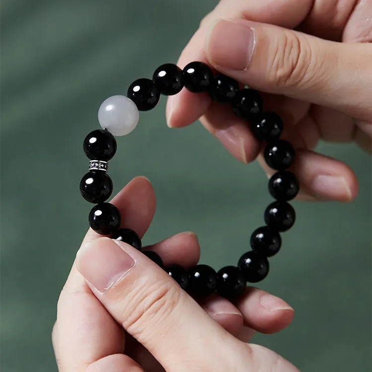 ALIEN BANG Obsidian Bracelets Men's-1
