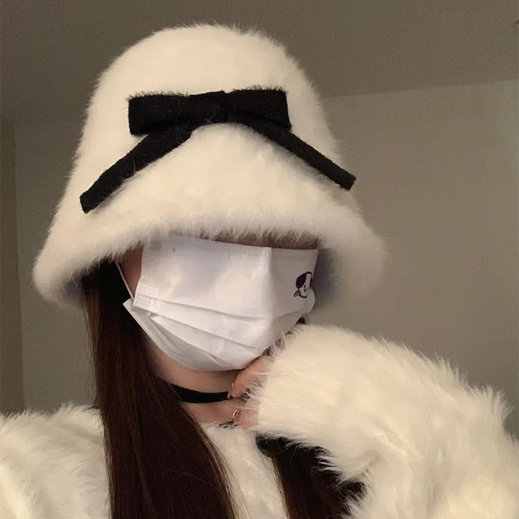 ALIEN BANG Rabbit Fur Bucket Hats Unisex-2