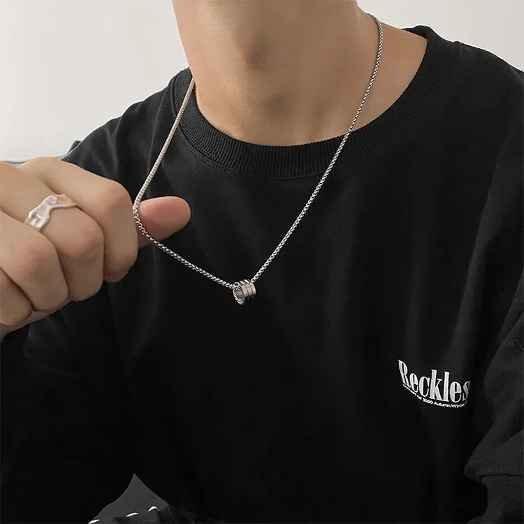 ALIEN BANG Titanium Steel Necklaces Men's-4