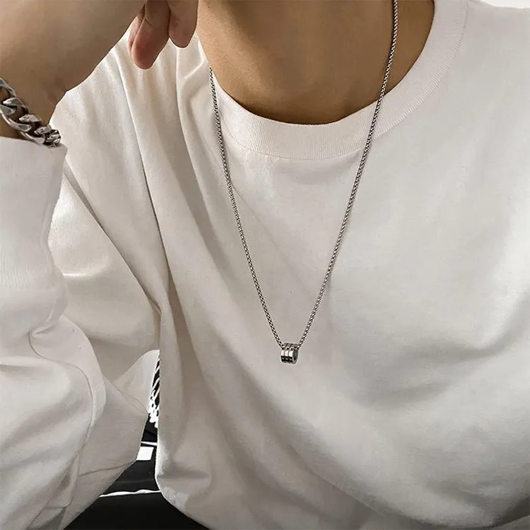 ALIEN BANG Titanium Steel Necklaces Men's-1
