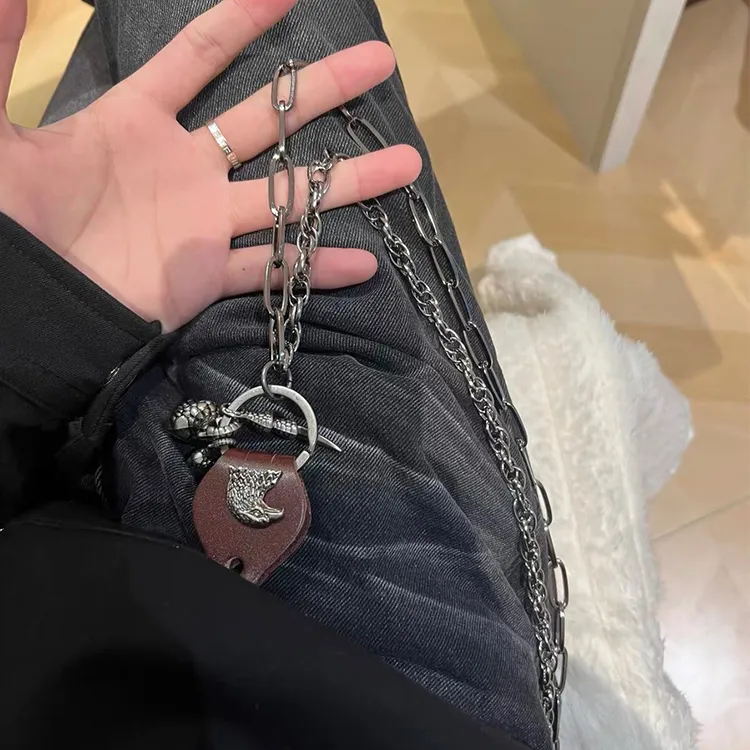 ALIEN BANG Alloy + PU Pants Chains Unisex-6