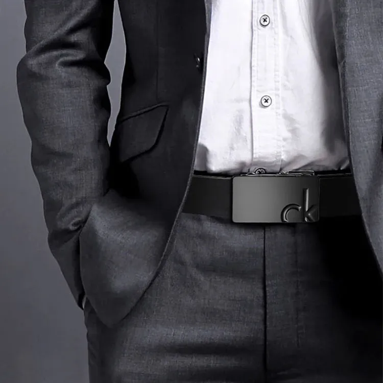 ALIEN BANG Cow Leather Belts Men's Width 3.5CM-1