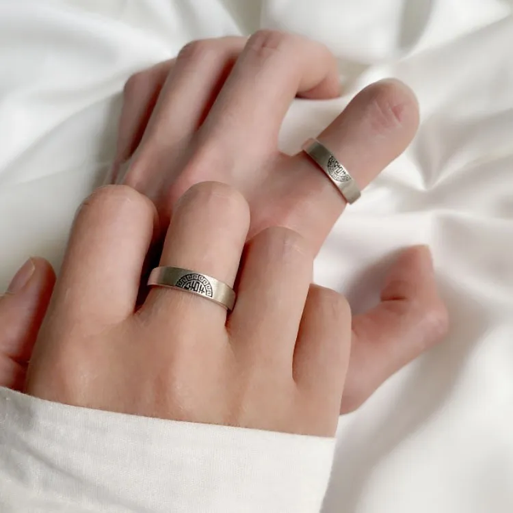 ALIEN BANG S999 Fine Silver Rings Unisex-1